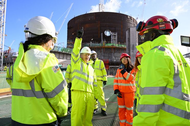 Boris Johnson Visits Hinkley Point C Nuclear Power Station Construction Site