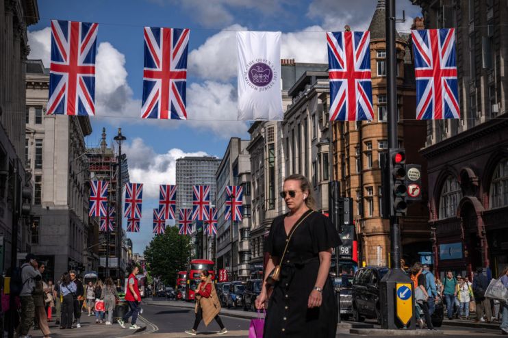 Preparations Are Made Around London For Queen Elizabeth II's Platinum Jubilee