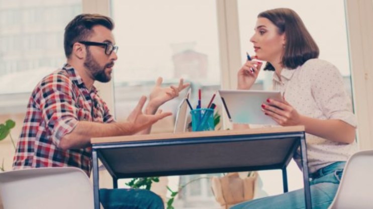 Man and woman teamwork
