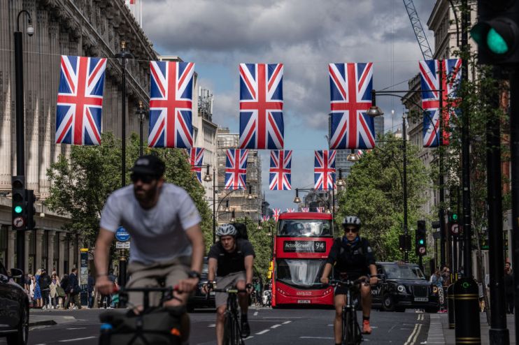 Preparations Are Made Around London For Queen Elizabeth II's Platinum Jubilee