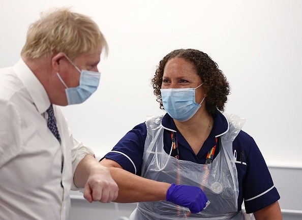 UK Prime Minister Boris Johnson Visits Milton Keynes University Hospital