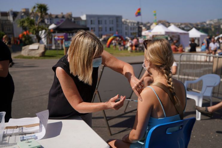 Pop-Up Vaccination Site At Pride Event In Newquay