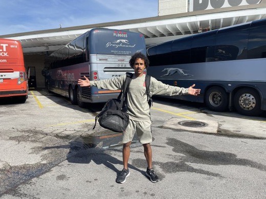 Jan is travelling from Tampa to Eugene for the World Championships