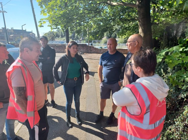 Lisa Nandy Image taken from Twitter page of Communication Workers Union Twitter @CWUnews