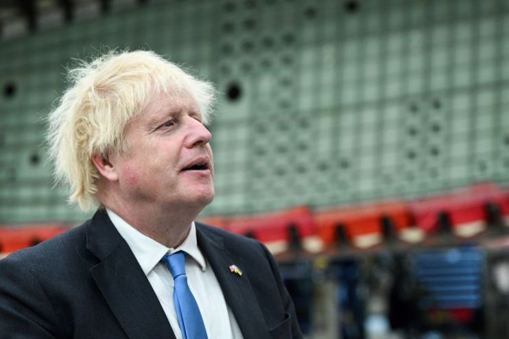 Boris Johnson Visits Airbus Manufacturing Facility In North Wales