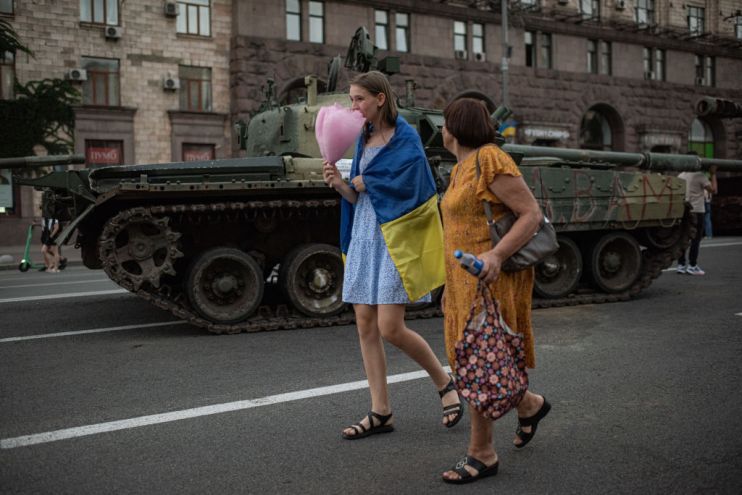 Destroyed Russian Military Vehicles Displayed In Kyiv Ahead Of Independence Day