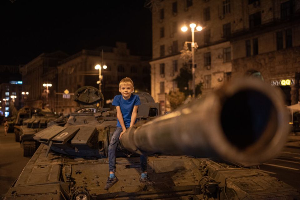 Destroyed Russian Military Vehicles Displayed In Kyiv Ahead Of Independence Day