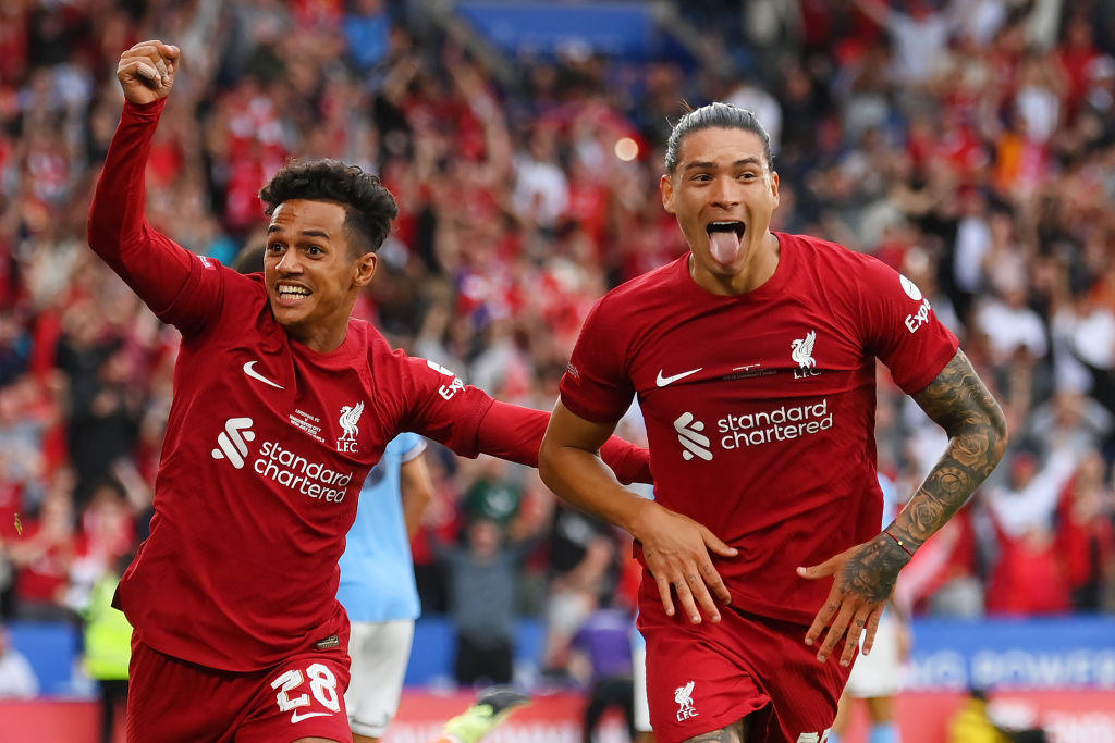 Liverpool, with new signing Darwin Nunez (right), look like being the team to beat in the new Premier League season