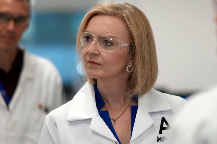 Liz Truss Makes Campaign Stop At Life Sciences Lab In Manchester