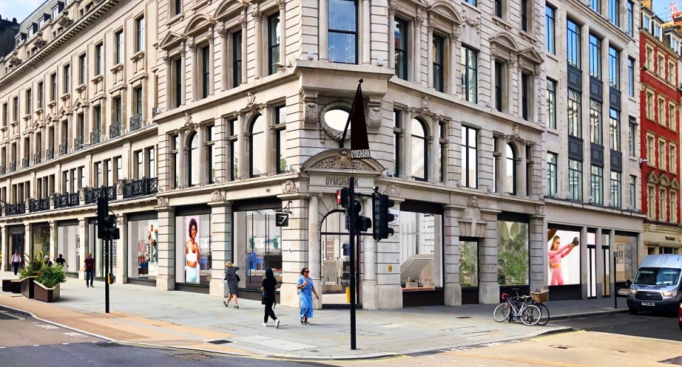 Gymshark opened a store in Regent Street, London, in 2022.