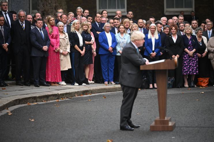 Boris Johnson Delivers Farewell Remarks At No10