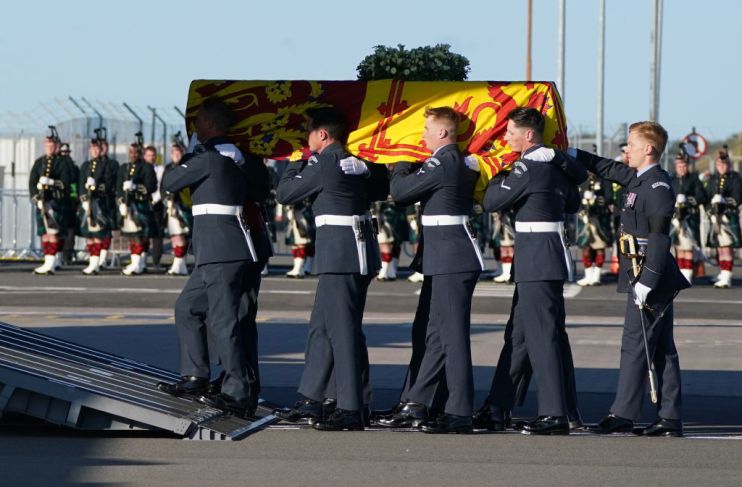 Queen Elizabeth II's Coffin Is Transferred To London