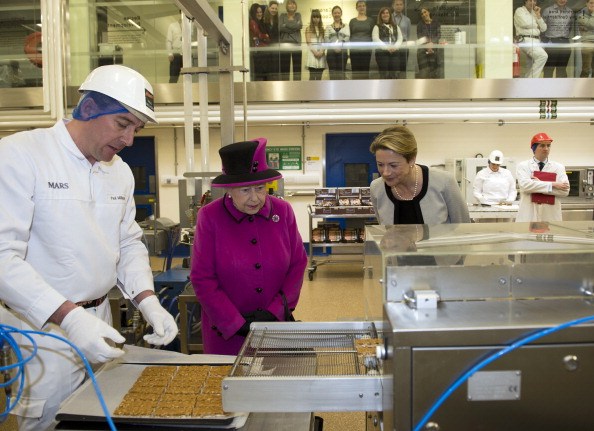 Queen Elizabeth II Visits Mars Chocolate