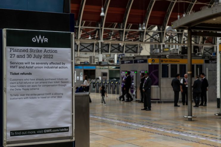 Train Driver Members Of The Union ASLEF  Strike Over Pay