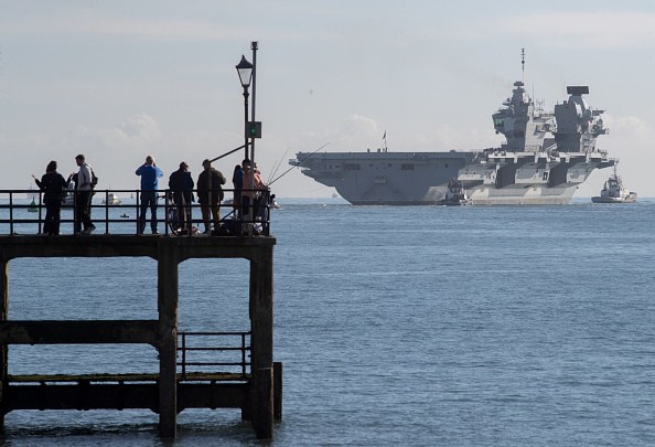 HMS Queen Elizabeth Departs Portsmouth Dockyard For Sea Trials