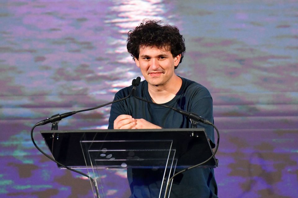 Sam Bankman-Fried speaks onstage during an event. (Photo by Craig Barritt/Getty Images for CARE For Special Children )