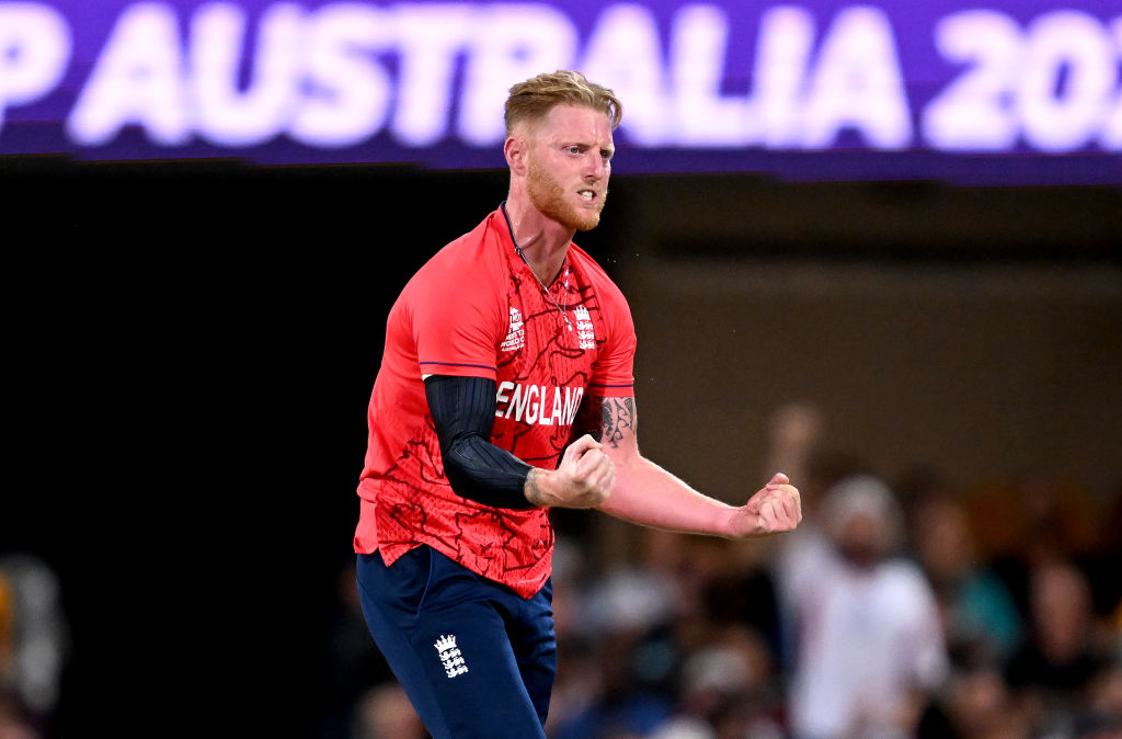 England T20 cricketer Ben Stokes celebrating