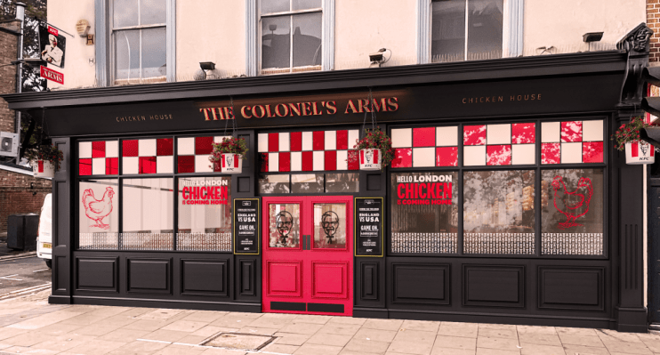 KFC will open its first ever pub, the Colonel&rsquo;s Arms, in London for one week later this month.