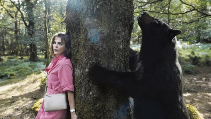 Keri Russell as Sari in Cocaine Bear, directed by Elizabeth Banks.