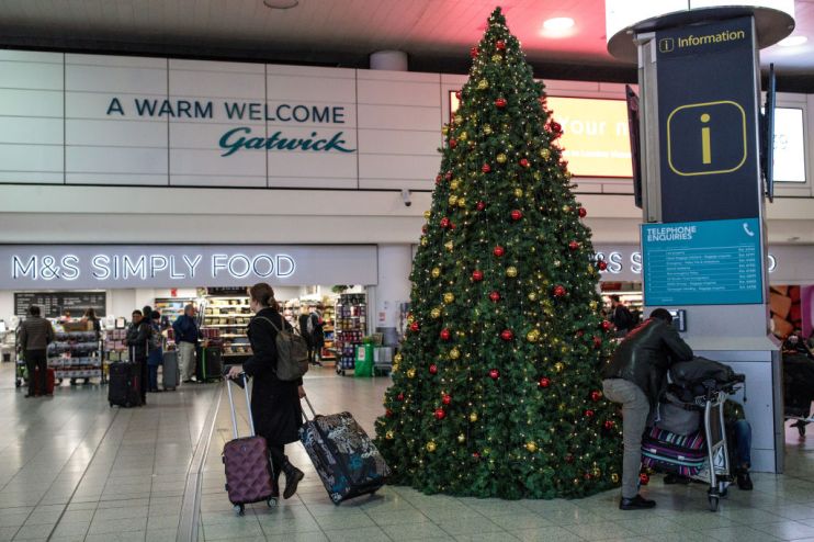 UK flights during the festive period have remained significantly below pre-pandemic levels, according to research.