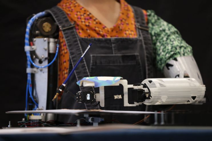 Ai-Da Robot Demonstrates Her New Painting Ability