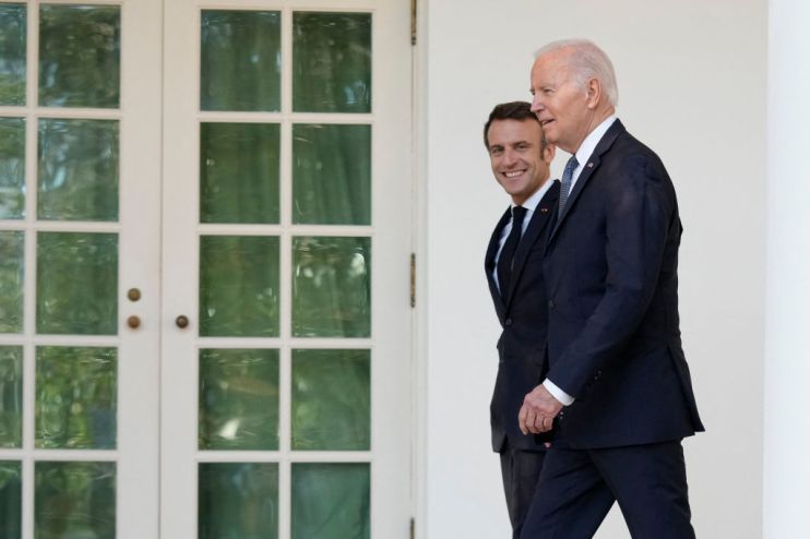 US-FRANCE-DIPLOMACY-POLITICS-BIDEN-MACRON