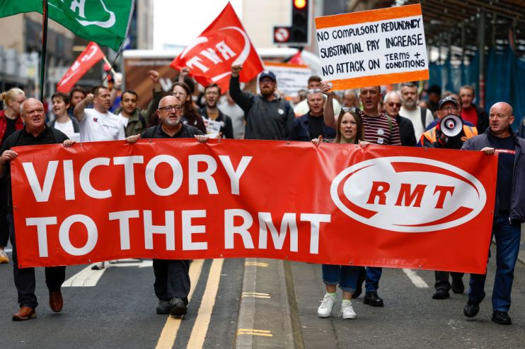 RMT Union Hold Rail Strikes Across The UK