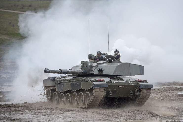 Challenger II Main Battle Tank at Royal Tank Regiment HQ, Tidworth, Wiltshire.