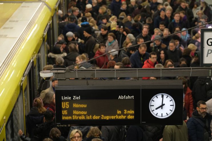 Deutsche Bahn Hit By EVG Union Strike