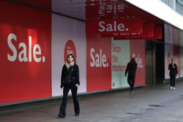 Shoppers Visit The January Sales In Central London