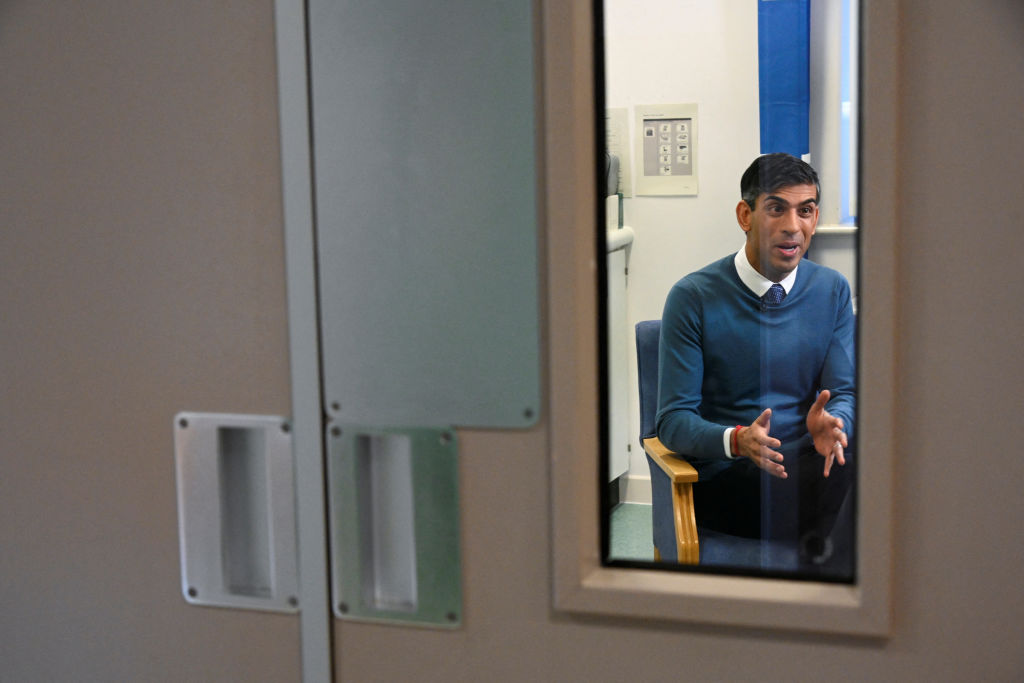 PM Rishi Sunak Visits Hospital In Northamptonshire