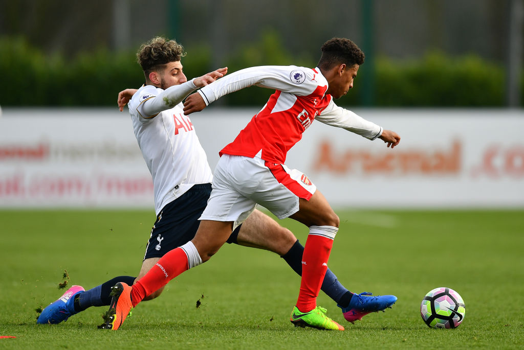 McGuane (right) captained Arsenal's under-18 side before being poached by Barcelona