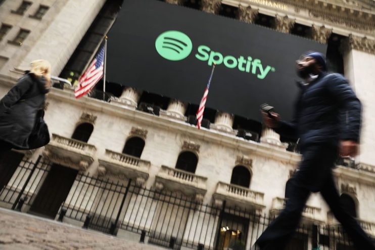 Music Streaming Service Spotify Goes Public On The New York Stock Exchange