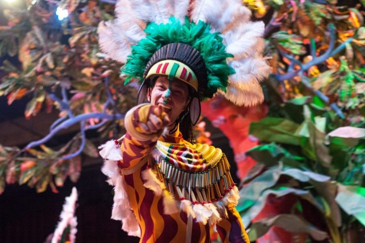 Two giant floats in one of the world's biggest carnival processions have been exclusively dedicated for promoting crypto-related projects.