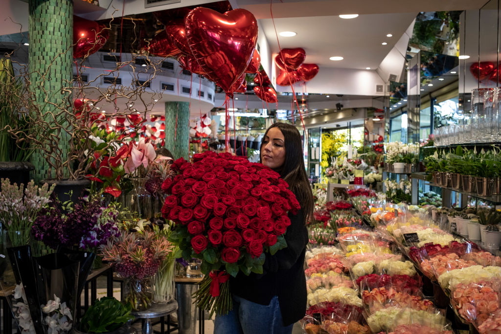 COVID-19 Confined Valentine's Day Celebrations In Paris