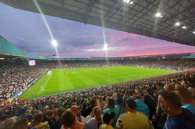Leeds United ground Elland Road at sunset - photo by Darren Parkin