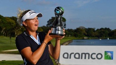 Roussin had he mother as her caddie for her first win and her boyfriend in the role for her second, at the Aramco Team Series - Singapore (LET)