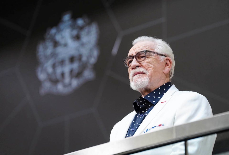 Succession star Brian Cox opening the London Stock Exchange  (Photo credit: Ian West/PA Wire.)