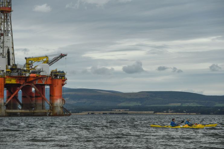Oil Rigs Parked In Cromarty Firth Amid Oil Downturn