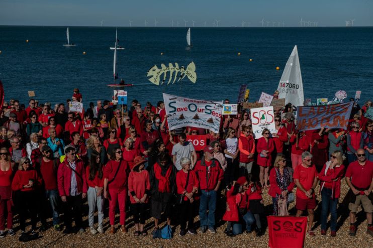 'Barricade The Beach' Protest In Whitstable Over Wastewater Discharge