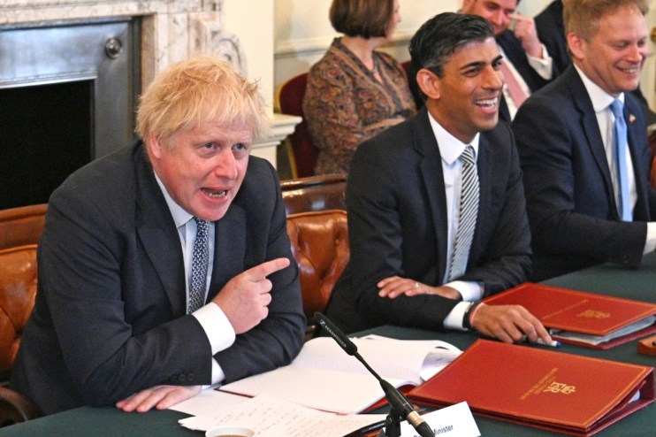 LONDON, ENGLAND &ndash; MAY 24: Prime Minister Boris Johnson speaks during a cabinet meeting at 10 Downing Street on May 24, 2022 in London, England. Photographs of Johnson sharing a drink in Downing Street in 2020 during full lockdown have reignited accusations against him, just before the release of a much-anticipated report on &ldquo;partygate&rdquo;. (Photo by Daniel Leal &ndash; WPA Pool/Getty Images)
