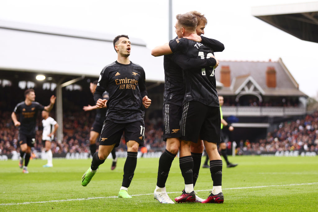 Arsenal captain Martin Odegaard hailed Leandro Trossard after the January signing provided a hat-trick of assists to help the Premier League leaders go five points clear.