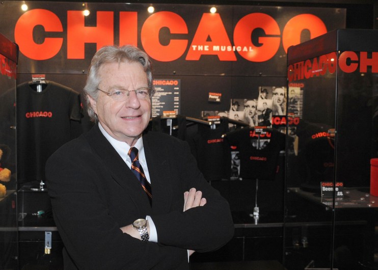 Jerry Springer at a photocall to announce his stage debut as Billy Flynn in the musical Chicago, at the Cambridge Theatre in London. Credit: Ian West/PA Wire