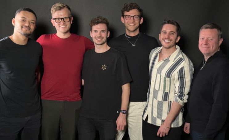 Steven Bartlett (co-founder, Flight Story), Henry Hankin (CBO & co-founder, Zebu), Harry Horsfall (CEO & co-founder, Zebu), Jolyon Horsfall (CFO & co-founder, Zebu), Oliver Yonchev (CEO & co-founder, Flight Story), Andy Leck (CFO, Flight Story)