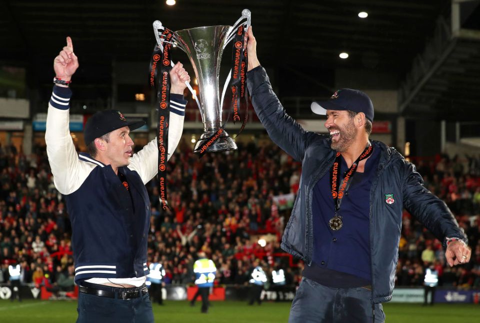Wrexham owners Rob McElhenney and Ryan Reynolds have helped the club achieve promotion from non-league football