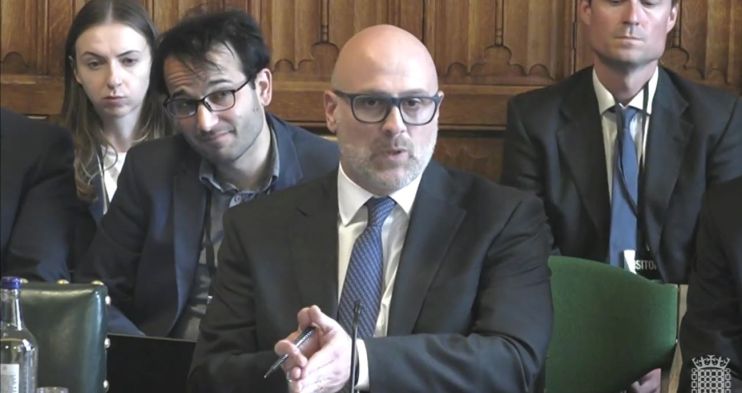 David Potts, CEO of Morrisons, appearing before the Business and Trade Committee at the House of Commons, London, on the subject of food and fuel price inflation. Food bosses from four of the UK's biggest supermarket chains - Tesco, Sainsbury's, Asda and Morrisons - are appearing in front of the committee to discuss food price inflation and why prices are still rising when commodity and wholesale costs are dropping