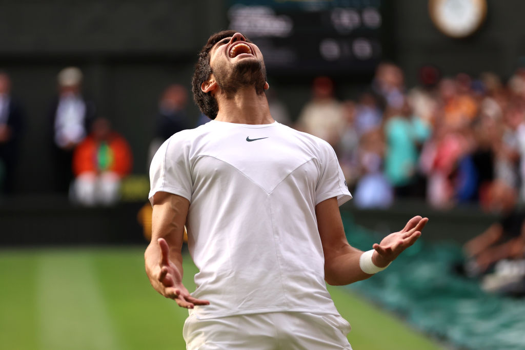 Spanish sensation Carlos Alcaraz said it was a “dream come true” to lift the Wimbledon trophy after the world No1 toppled seven-time winner Novak Djokovic in an epic final at the All England Club yesterday.