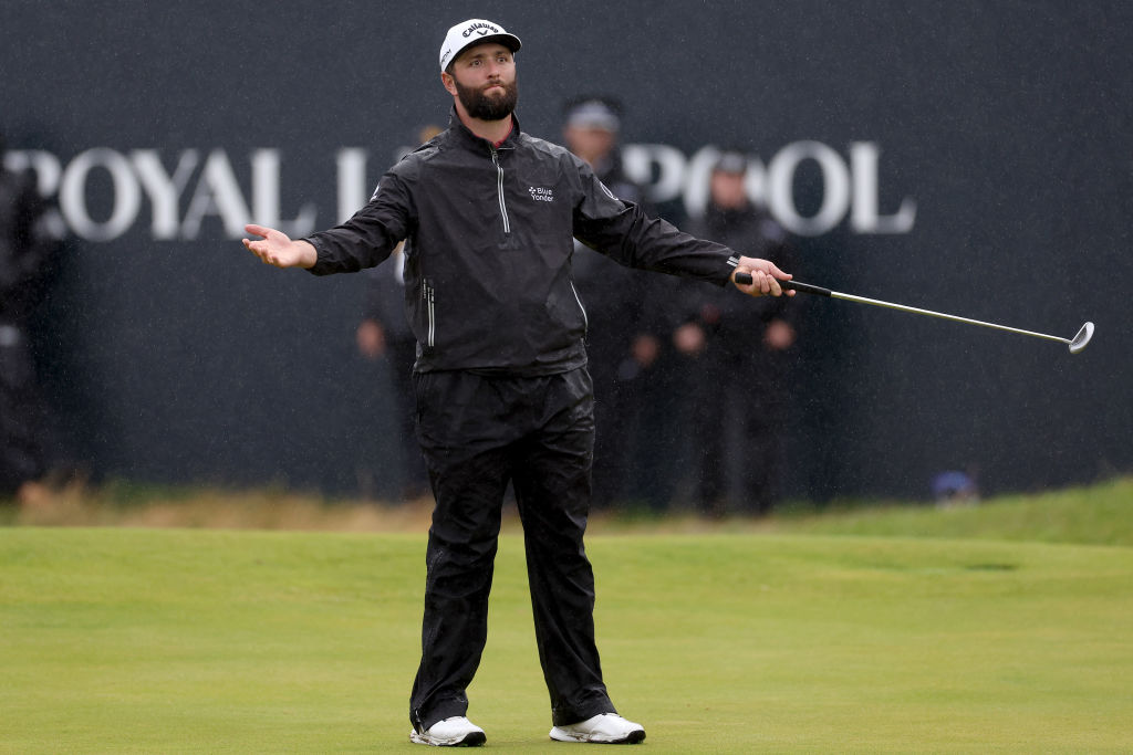 Jon Rahm finished six shots behind Brian Harman at the Open, despite a 63 on Saturday