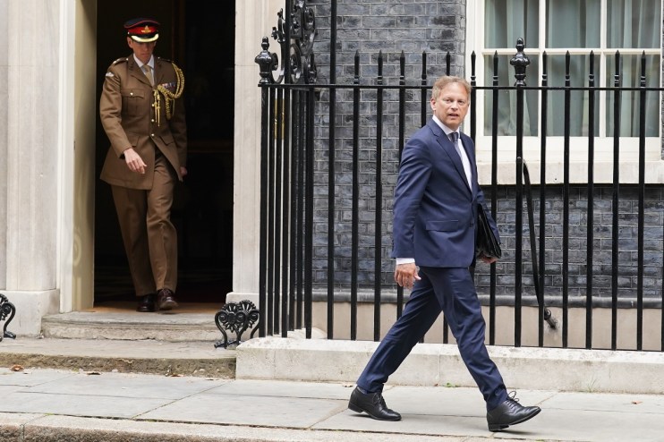 Grant Shapps leaves Downing Street