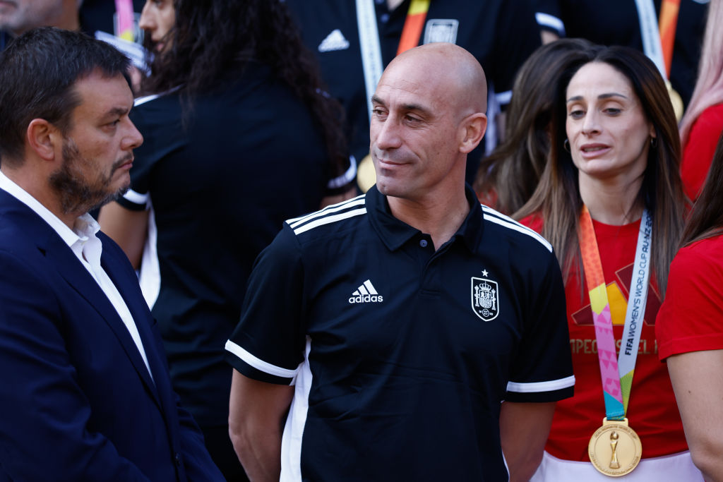RFEF president Luis Rubiales has been urged to resign by senior Spanish politicians over his kiss on Jenni Hermoso
